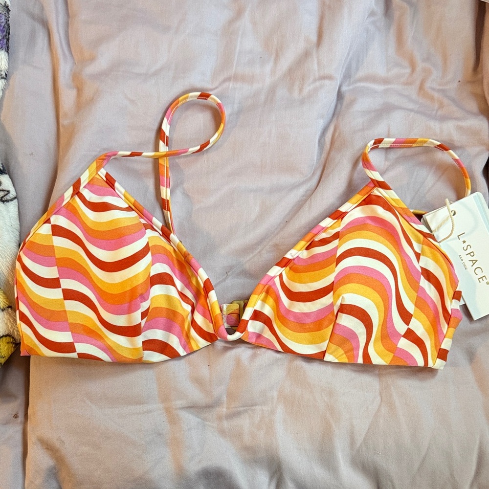 L*Space Multicolor Wave Bikini Top